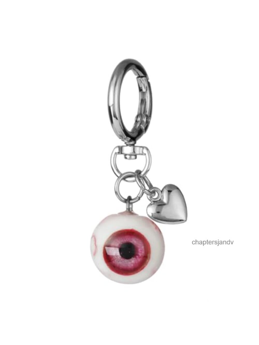 Handmade Clay Eyeball Keychain Gothic Bag Charm Horror Purse Charm